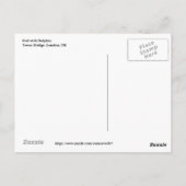 Mädchen mit einer Dolphin- und Tower Bridge-Postka Postkarte (Rückseite)