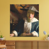 Mädchen mit einer Flöte, berühmte Malerei Leinwanddruck (Insitu (Wohnzimmer))