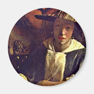 Mädchen mit einer Flöte, von Vermeer van Delft Jan Magnet