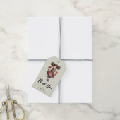 Mädchen mit einer Froschpuppe Niedlich Whimsical - Geschenkanhänger (Mit Garn)