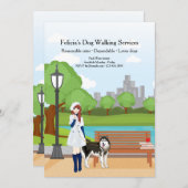 Mädchen mit einer Hundeankündigung Ankündigung (Vorne/Hinten)