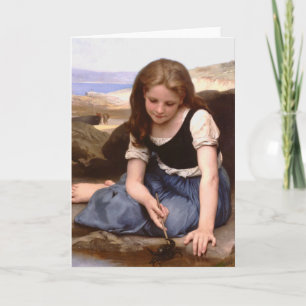 Mädchen mit einer Krabbe Karte