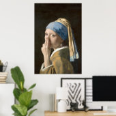 Mädchen mit einer Perle und einem schlechten Badez Poster (Heimbüro)