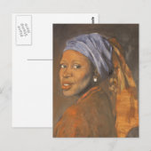 Mädchen mit einer Perlenohraufsehung Postkarte (Vorne/Hinten)