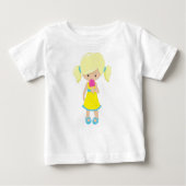 Mädchen mit Eiscreme, Niedliches Mädchen, Blonde Baby T-shirt (Vorderseite)