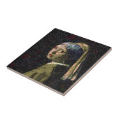 Mädchen mit Erdbeere erwecken Kunstlöffel Fliese (Seite)