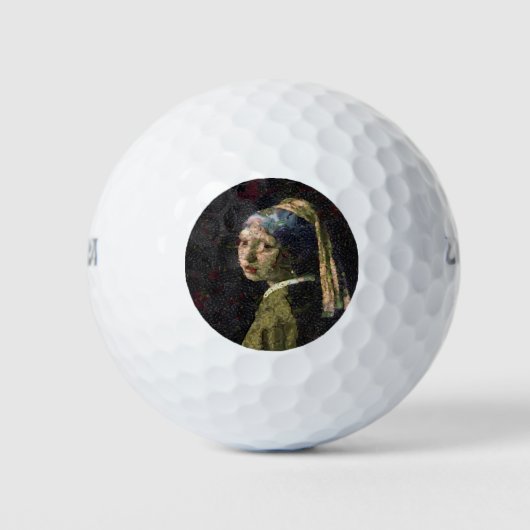 Mädchen mit Erdbeere erwecken Kunstlöffel Golfball (Vorderseite)