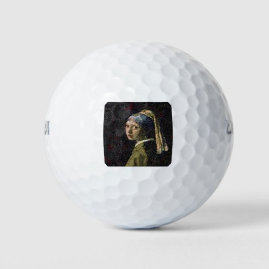 Mädchen mit Erdbeere erwecken Kunstlöffel Golfball (Vorderseite)