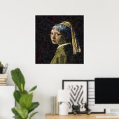 Mädchen mit Erdbeere erwecken Kunstlöffel Poster (Heimbüro)