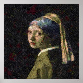 Mädchen mit Erdbeere erwecken Kunstlöffel Poster (Vorne)