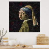 Mädchen mit Erdbeere erwecken Kunstlöffel Poster (Küche)