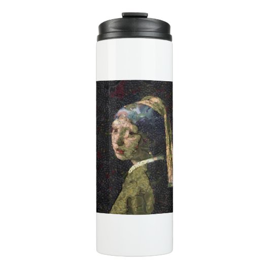 Mädchen mit Erdbeere erwecken Kunstlöffel Thermosbecher (Vorderseite)
