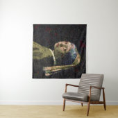 Mädchen mit Erdbeere erwecken Kunstlöffel Wandteppich (Beispiel (Horizontal))