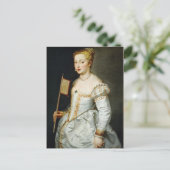 Mädchen mit Fahne Peter Paul Rubens Ölportrait Postkarte (Stehend Vorderseite)