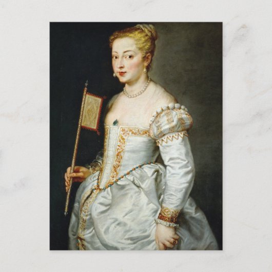 Mädchen mit Fahne Peter Paul Rubens Ölportrait Postkarte (Vorderseite)