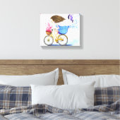 Mädchen mit Fahrrad Leinwanddruck (Insitu (Schlafzimmer))