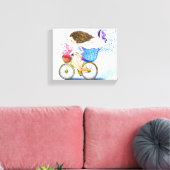 Mädchen mit Fahrrad Leinwanddruck (Insitu (Wohnzimmer))