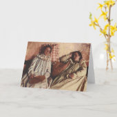 Mädchen mit Fan Karte (Gelbe Blume)