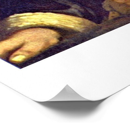 Mädchen mit Flute von Johannes Vermeer Poster (Ecke)