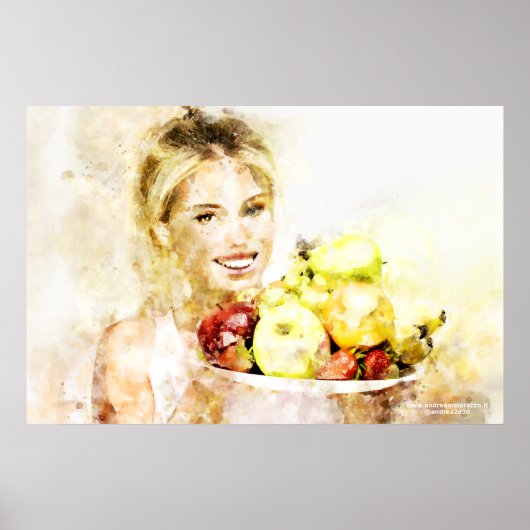 Mädchen mit Früchten Poster (Vorne)