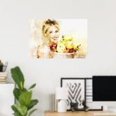 Mädchen mit Früchten Poster (Heimbüro)