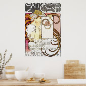 Mädchen mit Gänseblümchen im Haar Poster Druck (Küche)