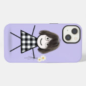 Mädchen mit Gänseblümchen iPhone Hülle (Rückseite (Horizontal))