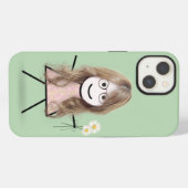 Mädchen mit Gänseblümchen iPhone Hülle (Rückseite (Horizontal))