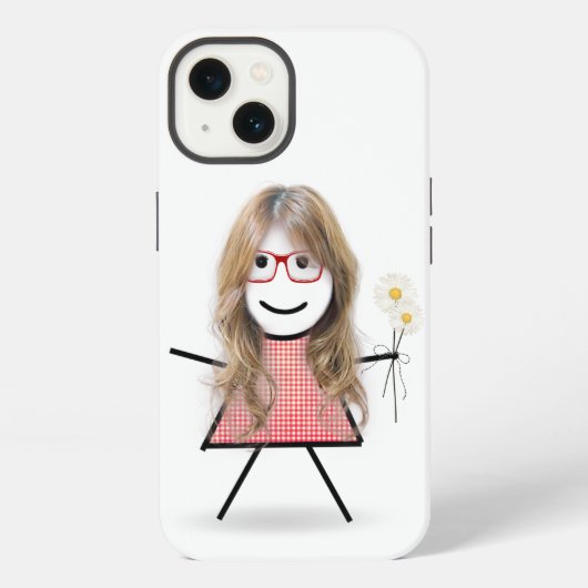 Mädchen mit Gänseblümchen iPhone Hülle (Rückseite)