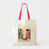 Mädchen mit Garn - Beutel Tragetasche (Vorne)