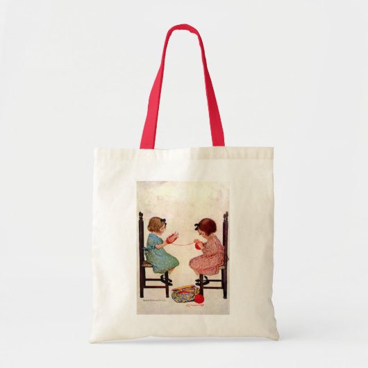 Mädchen mit Garn - Tasche (Vorne)