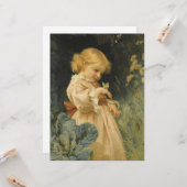 Mädchen mit gelbem Schmetterling (von Frederick Mo Karte (Vorderseite/Rückseite Beispiel)