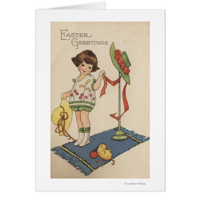 Mädchen mit Gelbhut und Küken (Vorne)