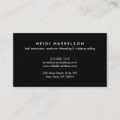 Mädchen mit Gemusterter Lashes Schwarz und Weiß Visitenkarte (Rückseite)