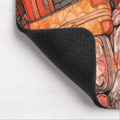 Mädchen mit Gepäck Mousepad (Ecke)
