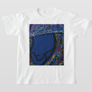 Mädchen mit gepunktetem Glitterdruck-Haar T-Shirt