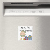Mädchen mit Geschenken 1. Weihnachtsgeschenke Magnet (In Situ (Geschirrspüler))