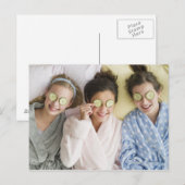 Mädchen mit Gesichtsbehandlungen Postkarte (Vorne/Hinten)