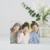 Mädchen mit Gesichtsbehandlungen Postkarte (Stehend Vorderseite)