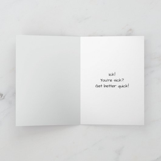 Mädchen mit Geweben niesen Karte (Innenseite)