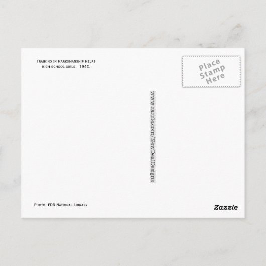 Mädchen mit Gewehren, 1940er Postkarte (Rückseite)