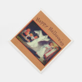 Mädchen mit Ghost Custom Halloween-Party Napkins Serviette (Ecke)