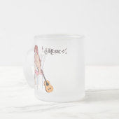 Mädchen mit Gitarre, animiertes Mädchen Mattglastasse (Vorderseite Links)