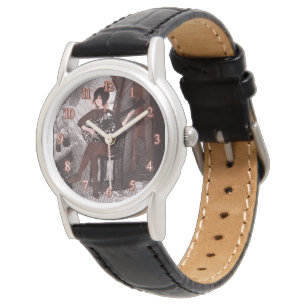 Mädchen mit Gitarre Armbanduhr