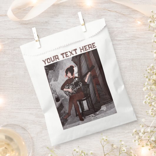 Mädchen mit Gitarre Geschenktütchen (Ausgeschnitten)