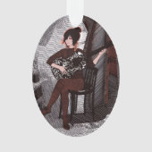 Mädchen mit Gitarre Ornament (Vorderseite)