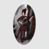 Mädchen mit Gitarre Ornament (Vorderseite)