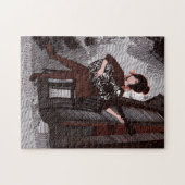 Mädchen mit Gitarre Puzzle (Horizontal)