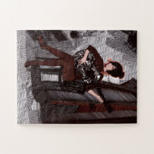 Mädchen mit Gitarre Puzzle (Horizontal)