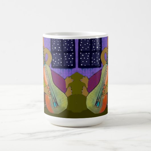 Mädchen mit Gitarre-Tasse Kaffeetasse (Mittel)